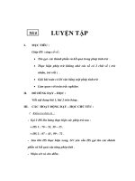 Giáo án Toán lớp 2 - LUYỆN TẬP2 pptx