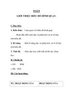 TOÁN GIỚI THIỆU BIỂU ĐỒ HÌNH QUẠT pps