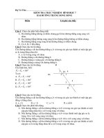 KIEM TRA TRAC NGHIEM CHUONG I-Hai duong thang song song