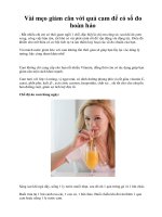 Vài mẹo giảm cân với quả cam để có số đo hoàn hảo ppsx