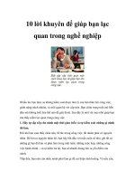 10 lời khuyên để giúp bạn lạc quan trong nghề nghiệp pot