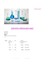 Quy luật phản ứng hóa học