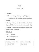 TOÁN LUYỆN TẬP tuần 10 doc