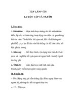 TẬP LÀM VĂN LUYỆN TẬP TẢ NGƯỜI pptx