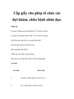 Cấp giấy cho phép tổ chức các đợt khám, chữa bệnh nhân đạo. pdf