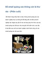 Để email quảng cáo không còn là thư rác - (Phần cuối) ppsx