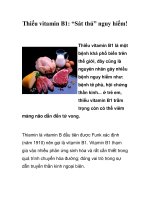 Thiếu vitamin B1: “Sát thủ” nguy hiểm! ppt