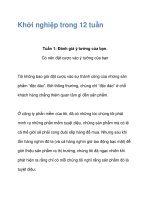 Khởi nghiệp trong 12 tuần - tuần 1 potx