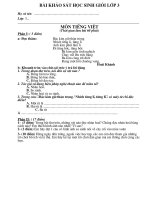 Đề thi lớp  3 môpn TV