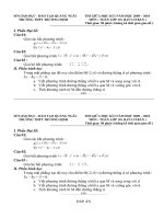 Đề KT và Đáp án Giữa HK II Toan Lớp 10