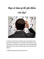 Bạn sẽ làm gì để ghi điểm với sếp? ppt