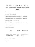 Cấp lại Giấy phép hoạt động bến hành khách trên luồng, tuyến đường thủy nội địa địa phương ( thay đổi chỉ tiêu ) pdf