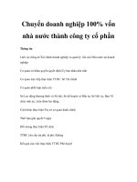 Chuyển doanh nghiệp 100% vốn nhà nước thành công ty cổ phần ppsx