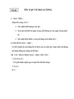 Giáo án Toán lớp 2 - ÔN TẬP VỀ ĐO LƯỜNG docx