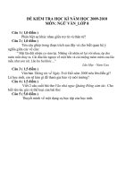 Đề thi Ngữ văn 8 (HKI)