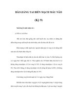 BÀI GIẢNG TAI BIẾN MẠCH MÁU NÃO (Kỳ 9) pptx