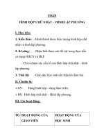 TOÁN HÌNH HỘP CHỮ NHẬT - HÌNH LẬP PHƯƠNG potx