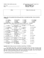 Khao sat giua ky II Tieng Anh 7