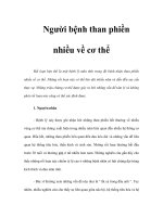 Người bệnh than phiền nhiều về cơ thể potx