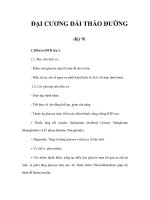 ĐẠI CƯƠNG ĐÁI THÁO ĐƯỜNG (Kỳ 9) ppt