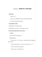 Giáo án Toán lớp 1 - Đồng hồ, thời gian potx