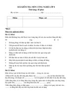 đề kiểm tra công nghệ 8 - Phần III - Kỹ Thuật điện