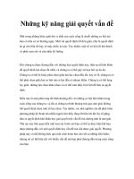 Những kỹ năng giải quyết vấn đề pot