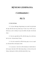 BỆNH DO LEISHMANIA ( Leishmaniasis ) (Kỳ 2) pps