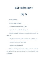 ĐÁI THÁO NHẠT (Kỳ 3) docx