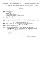 ĐỀ KIỂM TRA CHỌN HỌC SINH GIỎI TOÁN 8