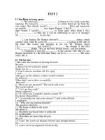 đề kiểm tra tiếng anh 8