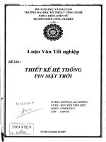 Thiết kế hệ thống pin mặt trời
