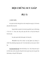 HỘI CHỨNG SUY GIÁP (Kỳ 1) pdf