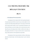 CÁC PHƯƠNG PHÁP ĐIỀU TRỊ RỐI LOẠN TÂM THẦN (Kỳ 3) doc