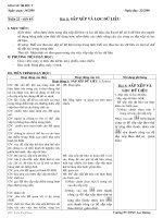 Tiết 45 - Sắp xếp và lọc giữ liệu (Tiết 1)