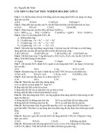 Cau hoi trac nghiem on thi tot nghiep Hoa 12(khong hay khong lay tien)