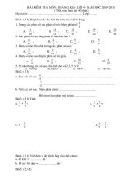 Kiểm tra toán Giữa kì II năm 09-10