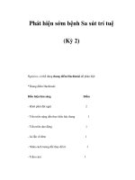 Phát hiện sớm bệnh Sa sút trí tuệ (Kỳ 2) doc