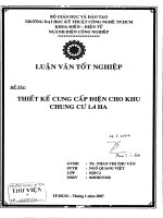 Thiết kế cung cấp điện cho khu chung cư 1.4 HA