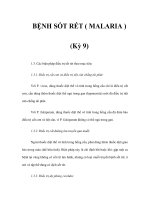 BỆNH SỐT RÉT ( MALARIA ) (Kỳ 9) pdf