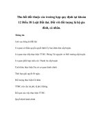 Thu hồi đất thuộc các trường hợp quy định tại khoản 12 Điều 38 Luật Đất đai. Đối với đối tượng là hộ gia đình, cá nhân. doc