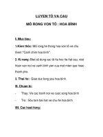 Luyện từ và câu Mở rộng vốn từ hòa bình doc