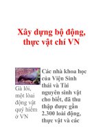 Xây dựng bộ động, thực vật chí VN docx
