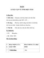 TOÁN LUYỆN TẬP VỀ TÍNH DIỆN TÍCH docx