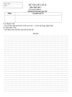 Đề  Thi giữa HK 2 _ Ngữ văn 8