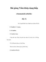 Bài giảng Viêm khớp dạng thấp (rheumatoid arthritis) (Kỳ 3) pot