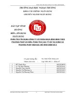 PHÂN TÍCH TÍN DỤNG CÔNG TY CỔ PHẦN NHỰA BÌNH MINH THEO PHƯƠNG PHÁP CỔ ĐIỂN: PHÂN TÍCH CÁC TỶ SỐ TÀI CHÍNH VÀ PHƯƠNG PHÁP HIỆN ĐẠI: MÔ HÌNH ĐIỂM SỐ Z