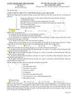 đề thi thử đại học môn sinh hoc 2014 có đáp án