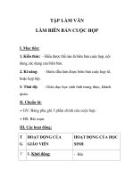 TẬP LÀM VĂN LÀM BIÊN BẢN CUỘC HỌP ppt