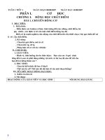 Giáo án Vật Lý 10 mới